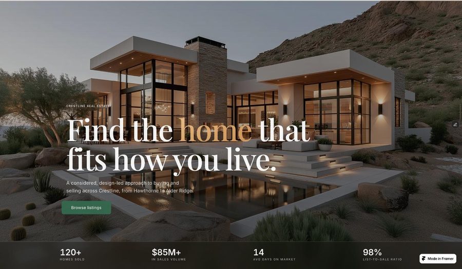 Bluffhaven template home page