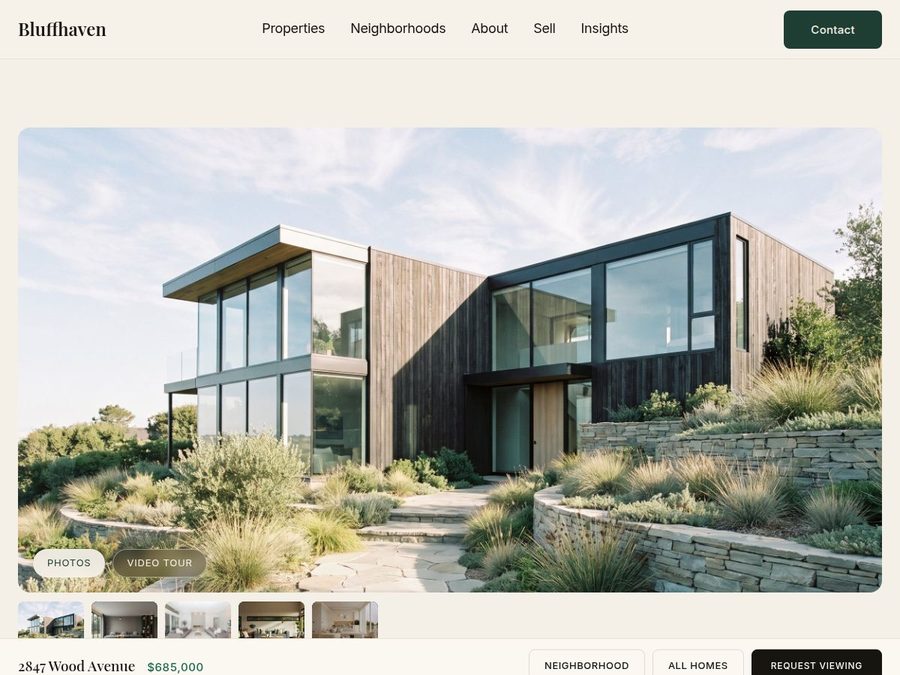 Bluffhaven listing detail page